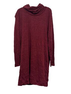 Old Navy Womens Red Cowl Neck Long Sleeve Tunic Dress Size XL